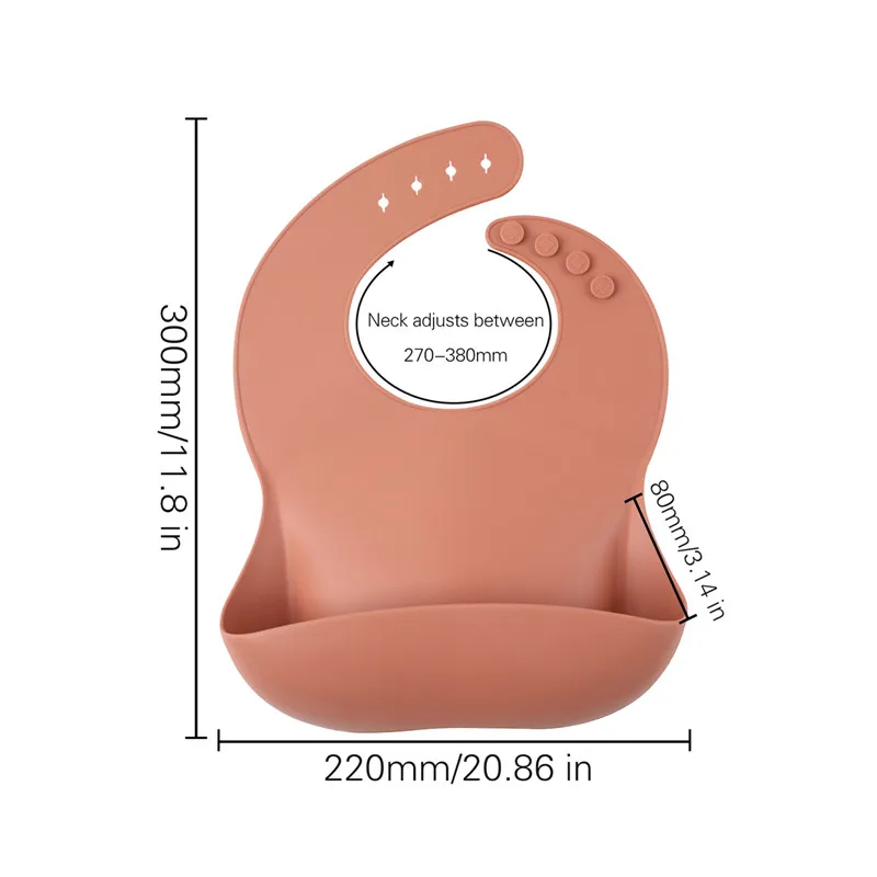 Baby Bibs BPA Free Silicone Bib Adjustable Waterproof Saliva Dripping Bibs Soft Edible Silicone Saliva Towel Drooling Baby Scarf