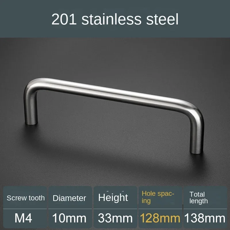 

Хромированная твердая ручка из нержавеющей стали 304, U-образная ручка для двери шкафа, промышленная резьба, U-образная ручка для коробки