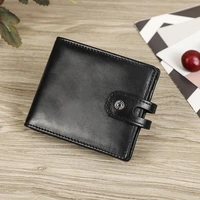 contacts billfold oil genuine leather wallets women short mini clutch purse hasp soild coin pocket credit card holder