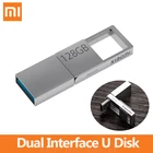 Xiaomi двойной интерфейс U-диск 64 Гб 128 ГБ портативный USB 3. 0 Type-C Интерфейс Бриллиантовая взаимопередача компьютера