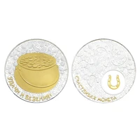 cornucopia commemorative coins silver plated metal attract fortune lucky coins home decoration coins collection gifts