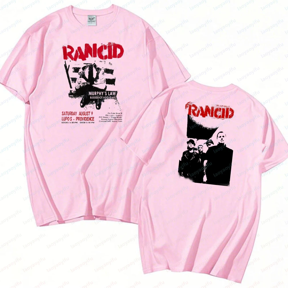 Фото Футболка унисекс Rancid с двусторонним принтом в стиле панк, с изображением плаката тура, повседневная, в стиле рок, крутая, модная, уличная одежда для женщин №4