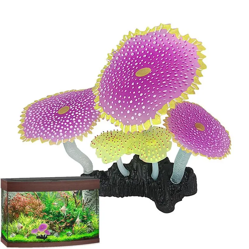 

Coral Plant Ornament Artificial Coral Aquatic Ornaments Multifunctional Fish Tank Fake Coral Plant Harmless Fluorescent Coral