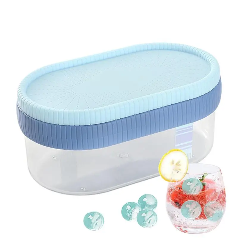 

Ice Cube Tray With Lid And Bin Press Silicone Ice Cube Maker Mold Ice Mould Box For Bar Gadget Kitchen Accessories Ice Tray