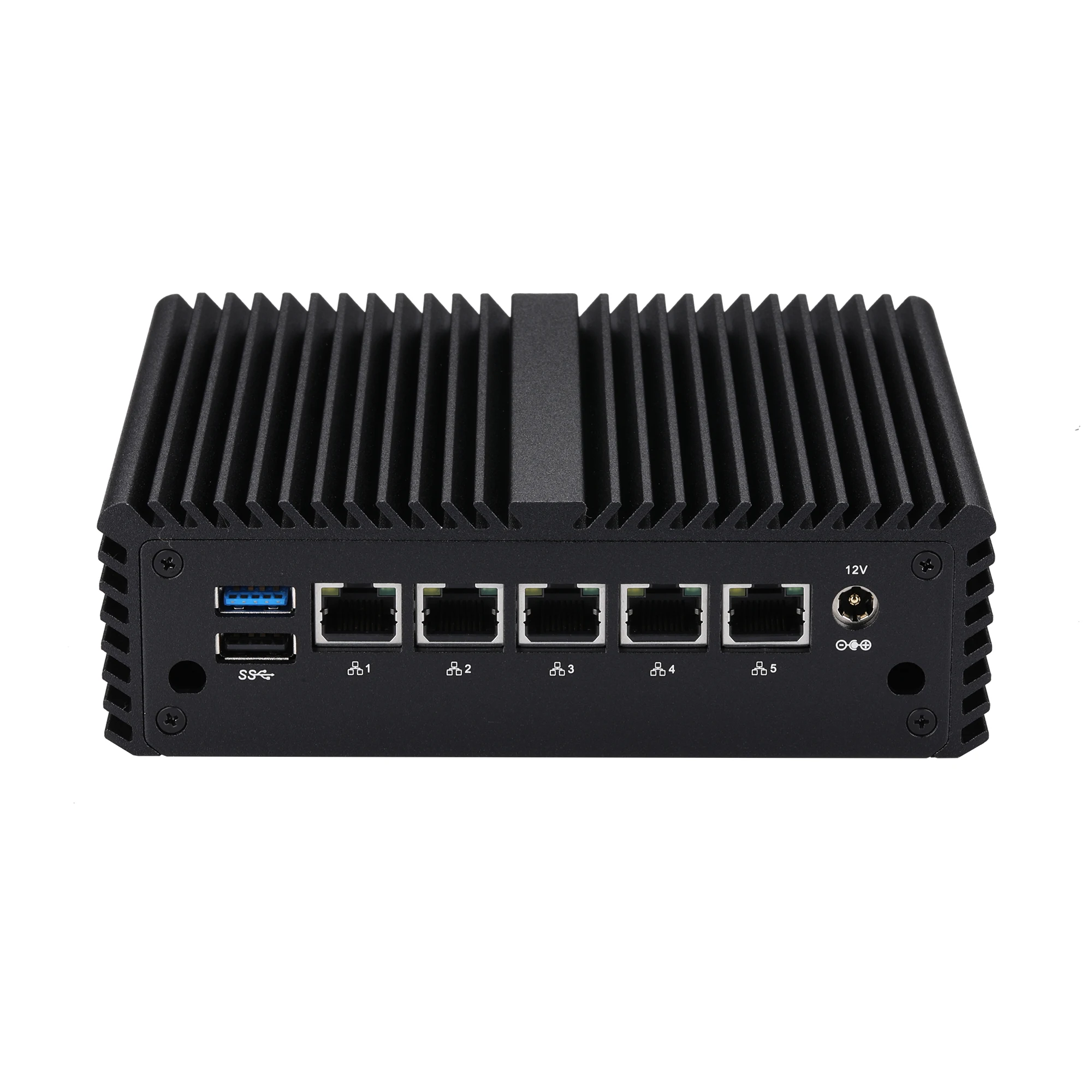 

Kansung K10821G5 Mini PC Fanless Computer Elkhart Lake Celeron J6412 Quad Core with 5x 2.5 Gigabit LAN