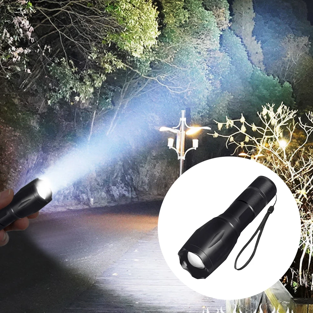 

USB New mini Strong Light Flashlight Outdoor camp waterproof Focusing A100 Remote Charging Home Portable Mini flashlight light