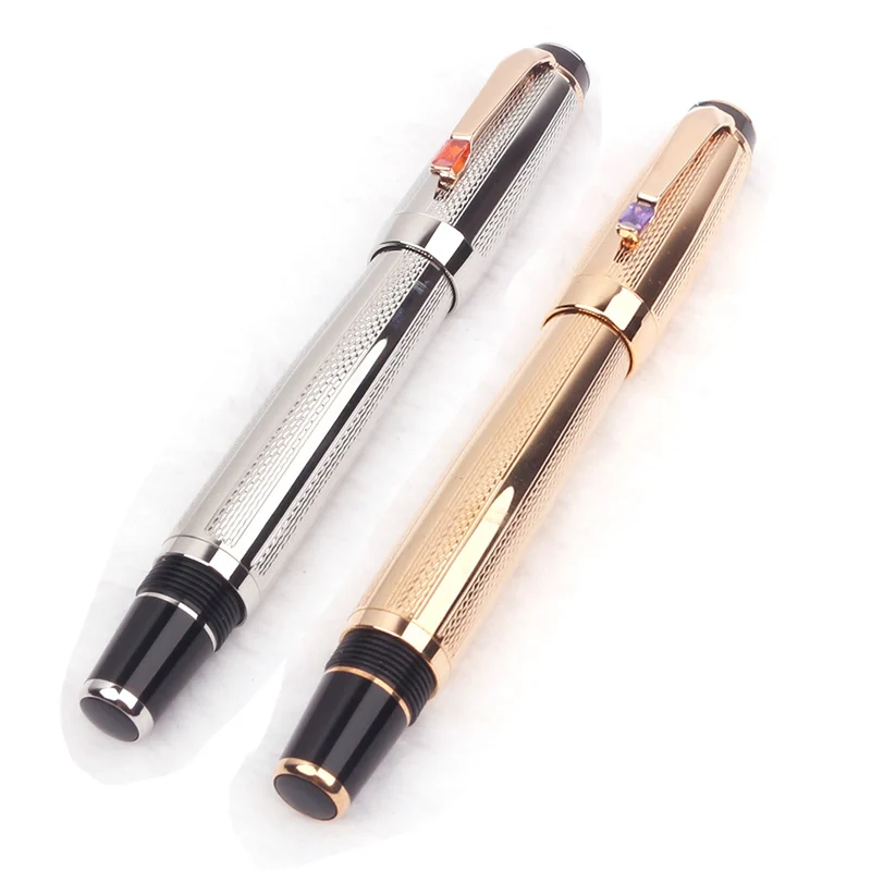 

Luxury Style MB Bohemia Ballpoint Pen Business Metal Rollerball Pen Inlay Crystal Stone Silver Gold Clip
