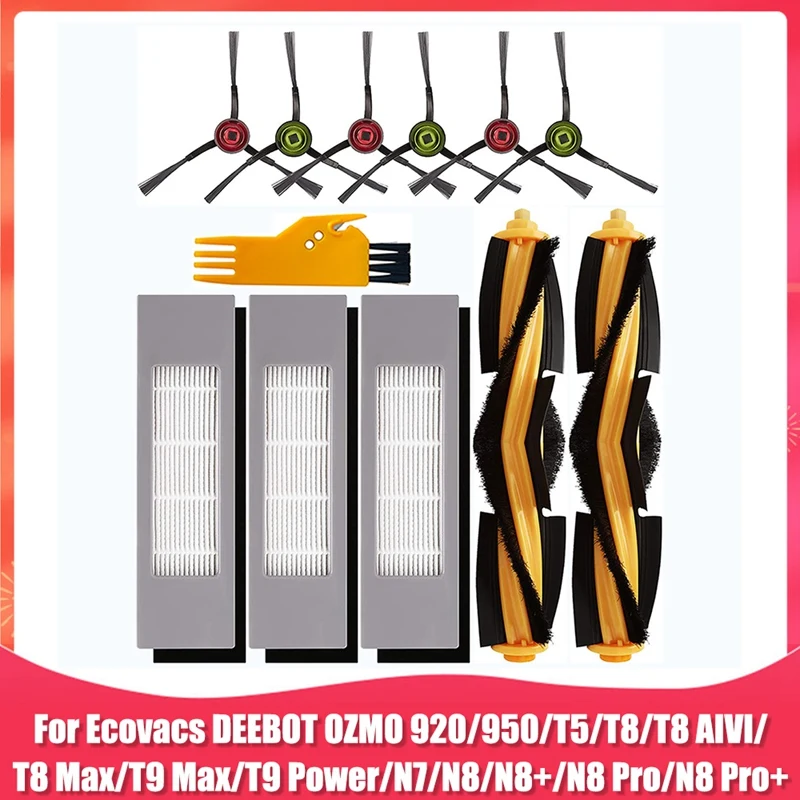

Accessory Kit Replacement For Ecovacs DEEBOT OZMO 920 950 T9 T8 T8 AIVI T8 Max N8 T5 Series Robot Vacuum Cleaner