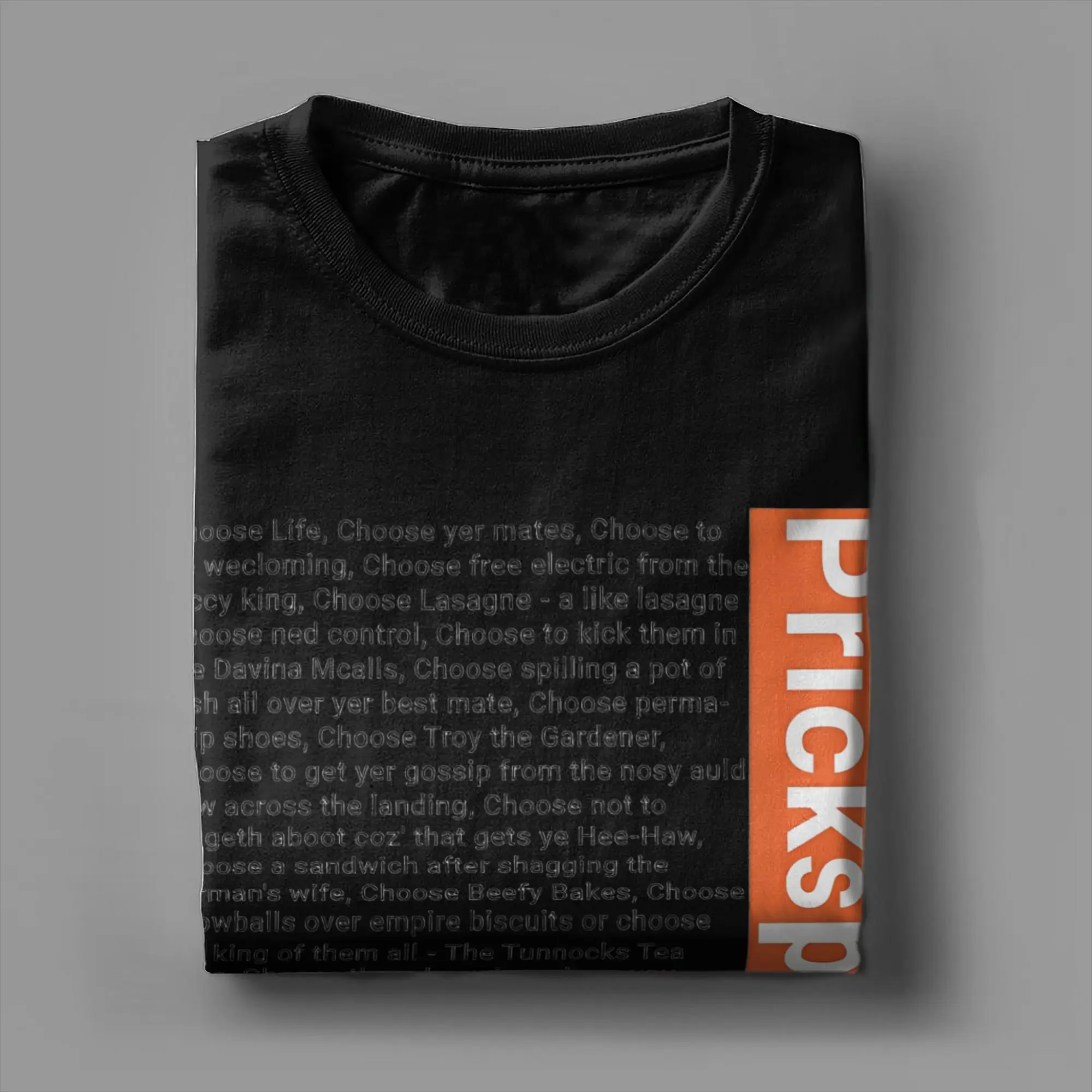 Prickspotting Still Game take on Trainspotting Men's T Shirt Tees Short Sleeve Round Collar T-Shirts Cotton Original Clothing