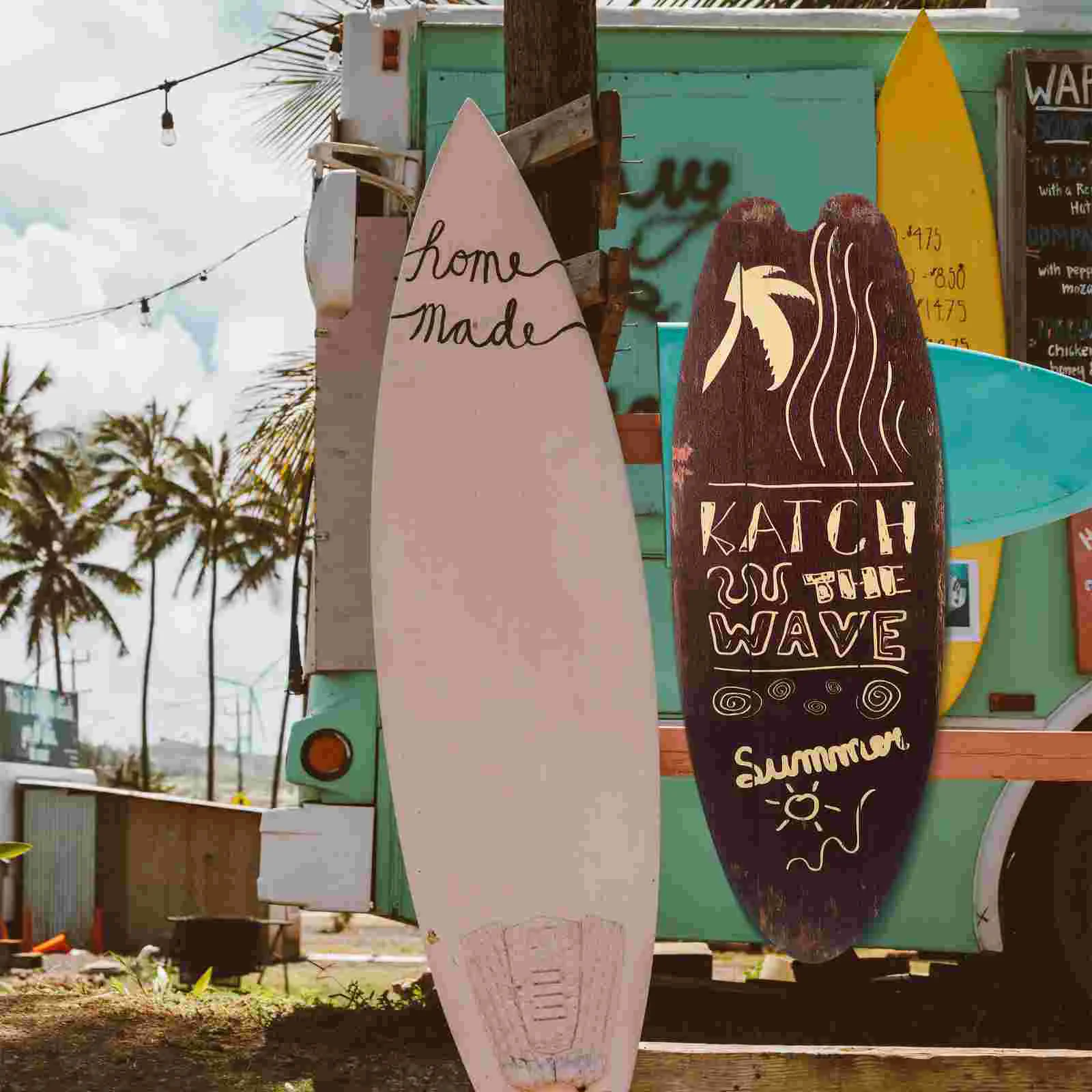 

Surfboard Wooden Sign Kitchen Plaque Bar Wall Decorative Ornament Hawaii Room Ocean Theme Home Pendant Farmhouse Summer