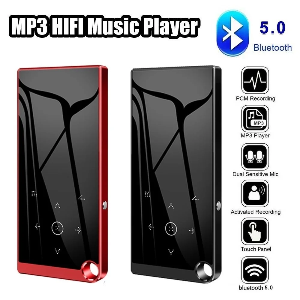 

Bluetooth 5.0 Lossless MP3 Music Player HiFi Portable Audio Walkman FM/E-book/Voice Recorder/MP4 Video Player 2.4Inch Screen