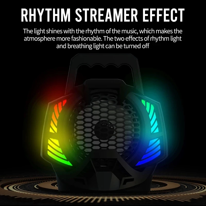 

Wireless Bluetooth Speaker Colorful Subwoofer Ultra Loud Outdoor Portable Stereo Speaker TWS Home Karaoke TF Card U Disk Player