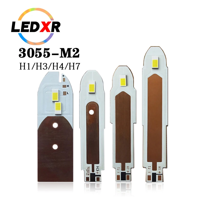 

Csp LED lamp M2 H7 double-sided car bullet lamp board 3055 lamp bead white 15W H1/H3/H4/H7 lamp 9V 1500mA