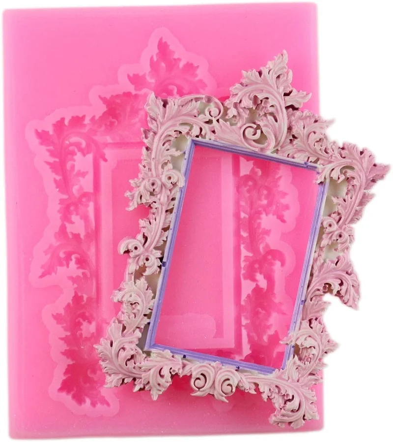 Кружевная форма для помадки кружевная рамка фотографий силиконовая конфет