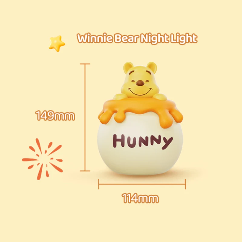Силиконовый ночник Винни-Пух настольная лампа для защиты глаз от сна и кормления