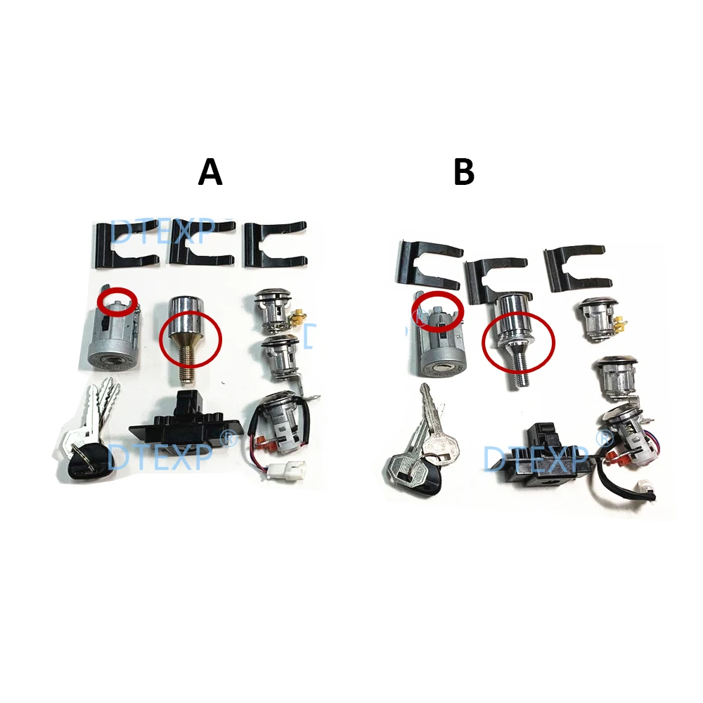 

Full Kit 2 Version Ignition Spare Tire Door Lock Cylinder Key Set For Pajero Glove Box Lock For Montero MK2 V32 4G54 MR259111