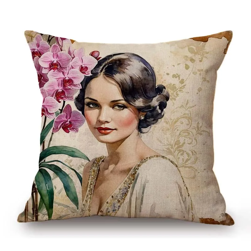 Винтажный постер для красивой леди Постер дома с фиолетовыми орхидеями