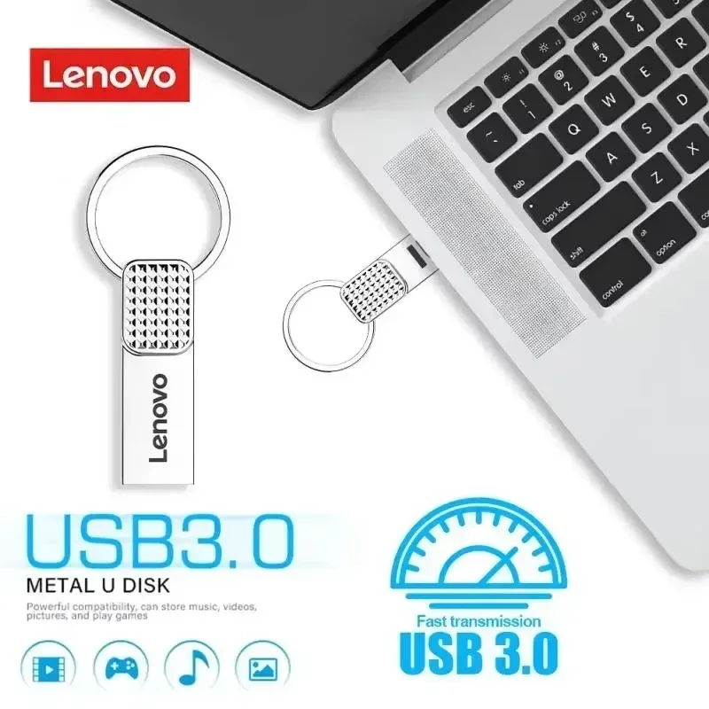 Фото Lenovo 2TB 1TB USB-накопитель Металлический USB 3.0 Pen Drive Key 512GB Type-C Высокоскоростной Pendrive 256GB Мини-флеш-накопитель USB для телефона №3