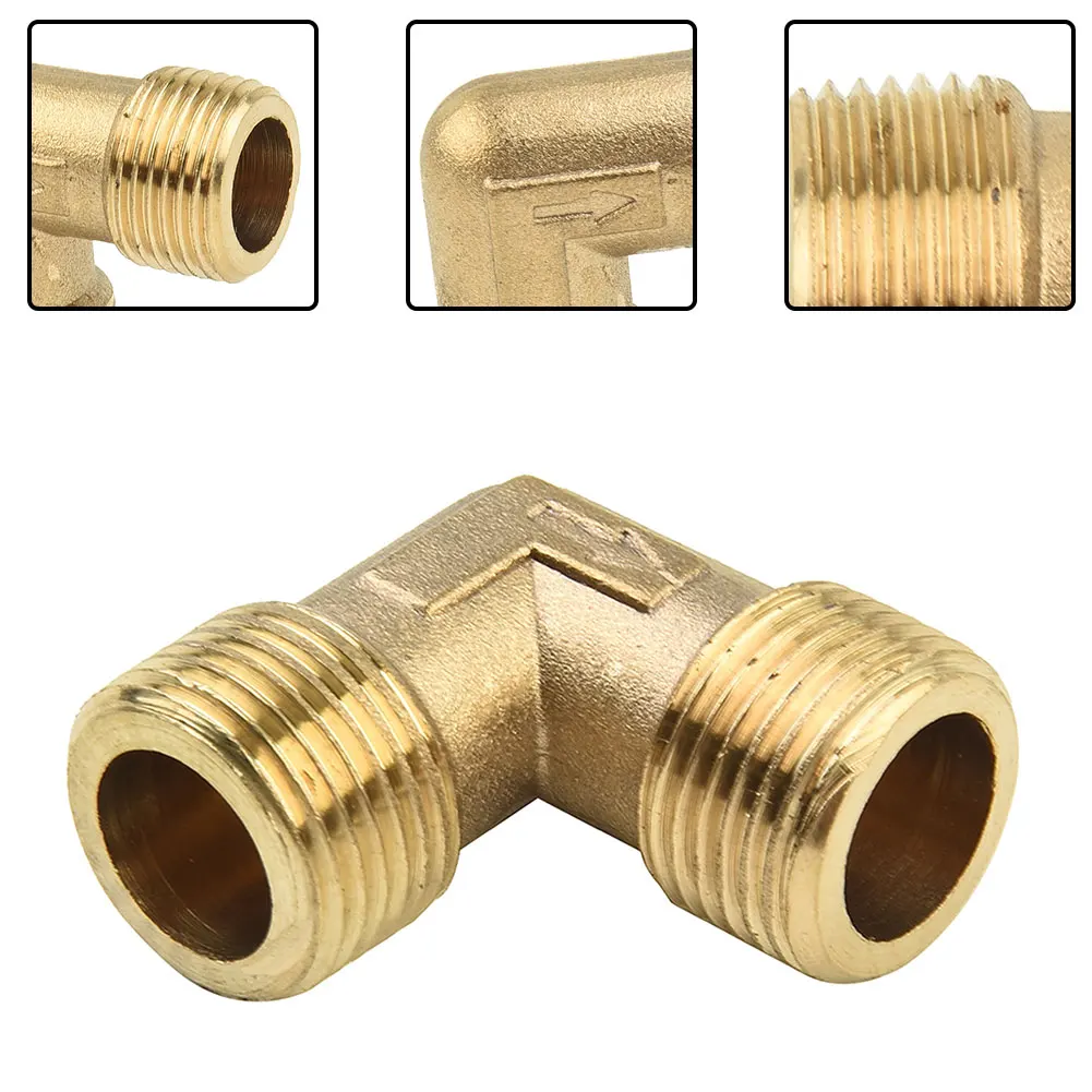 

High Quality New Elbow Coupler Pipe Joint Male To Male Part Replacement Fittings For Air Compressor 1.2x1.2x0.51inch 1pc