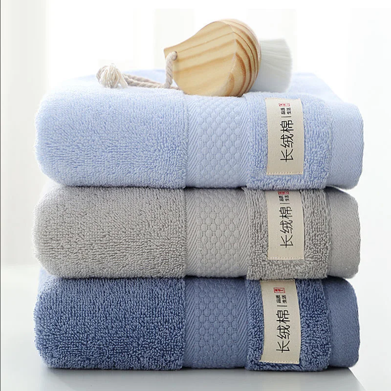 

2/3/4pcs Soft 100% Cotton Absorbent Towels Soft Comfortable Absorbent Bath Hand Face Towel Set 34x70cm Bathroom Supplies