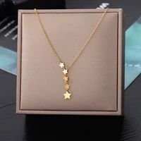 stainless steel stars zircon necklaces charms chain choker necklaces 2022 new for women fashion jewelry gifts party dropshipping