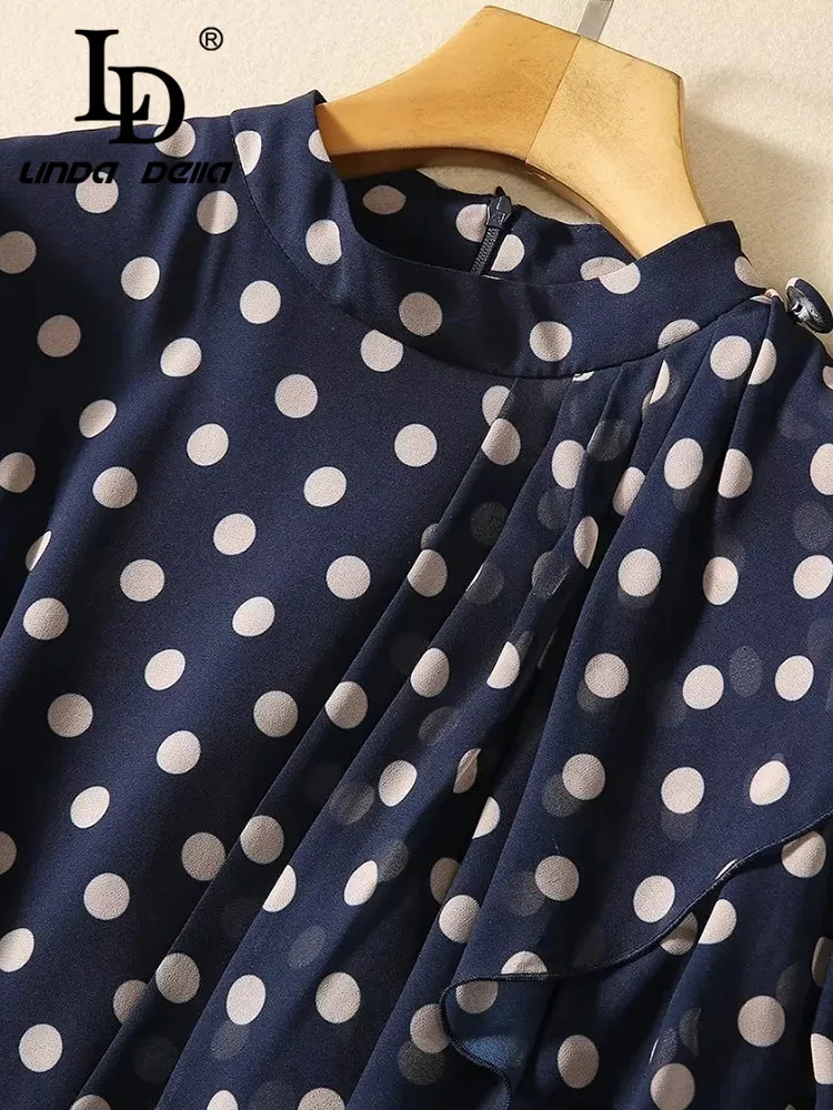 LD LINDA DELLA 2024 осеннее Дешевое Повседневное платье женское с длинным рукавом и