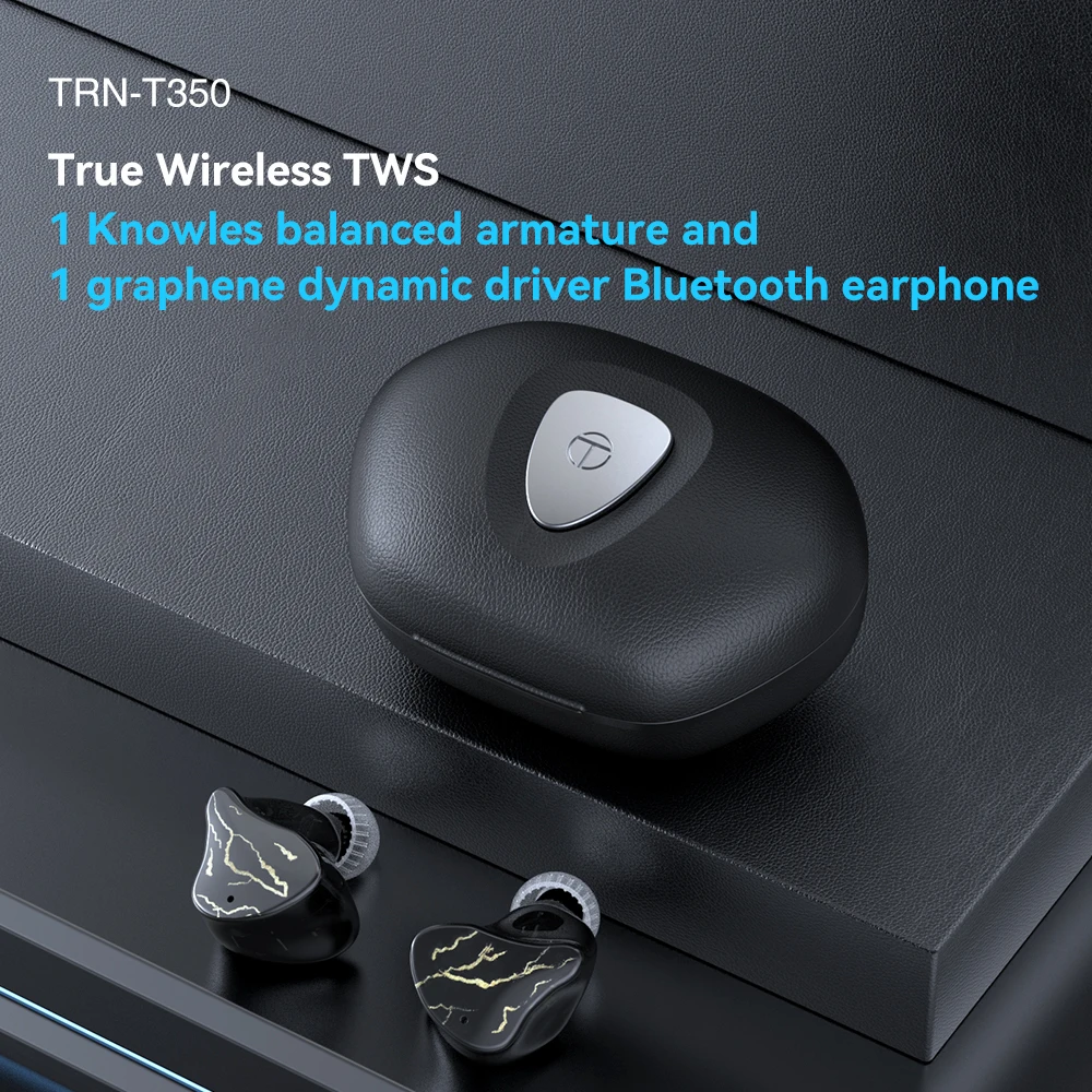 TRN T350 TWS Knowles Наушники 1BA+1DD 5.3 Bluetooth-совместимая басовая гарнитура-вкладыш HIFI