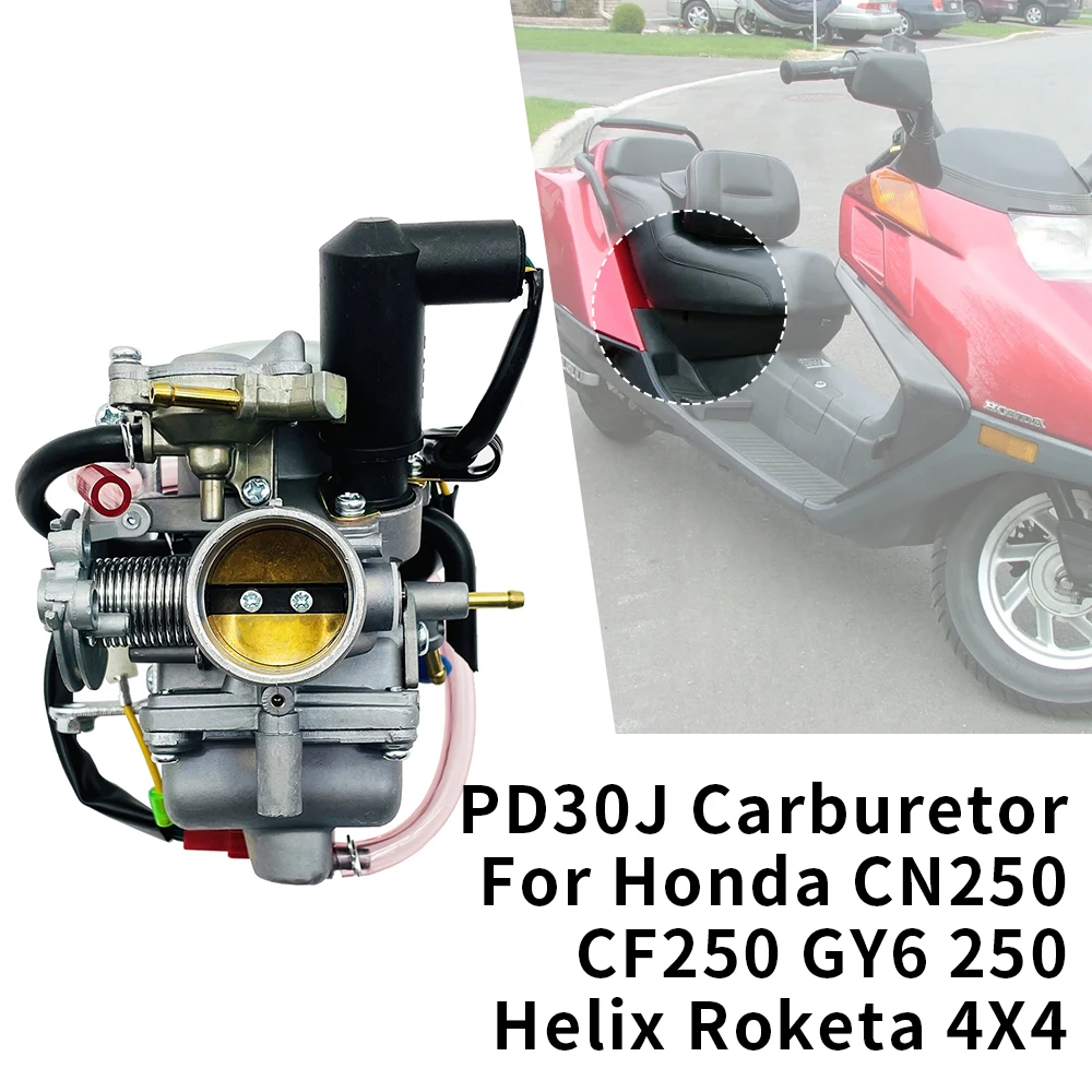 

Motorcycle Carburetor PD30J Suitable For ATV Engine 250cc Honda CN250 CF250 GY6 250 Helix Roketa 4X4