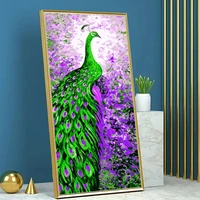 gatyztory coloring by number peacock kits painting by number animal diy frame modern drawing on canvas handpainted art gift