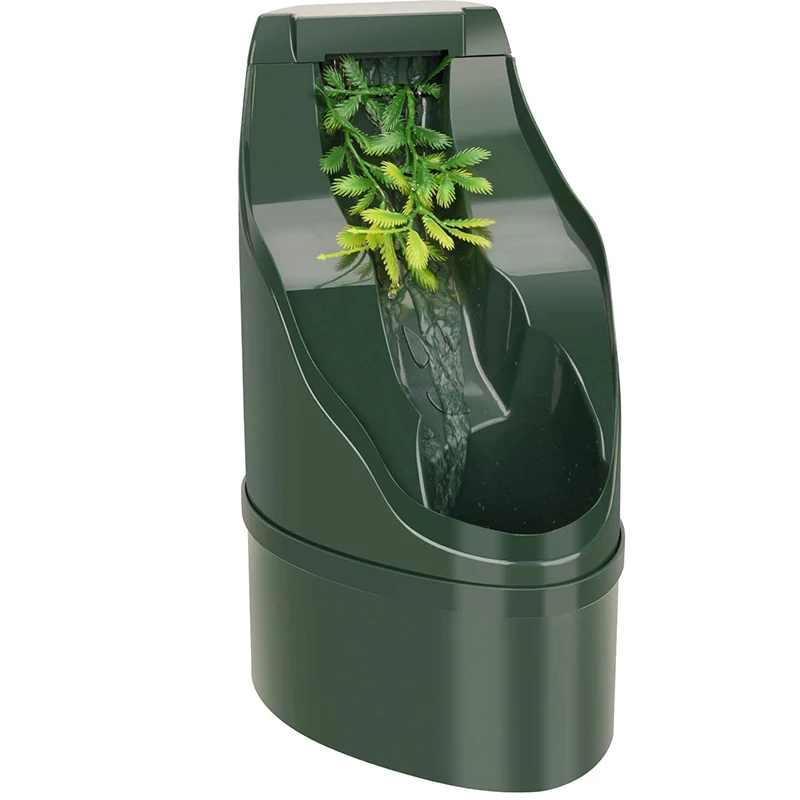 

Поилка с рептилией-змеевидная миска для питьевой воды капельная тарелка-стеклянный контейнер и аксессуары для резервуара для воды-вилка ст...