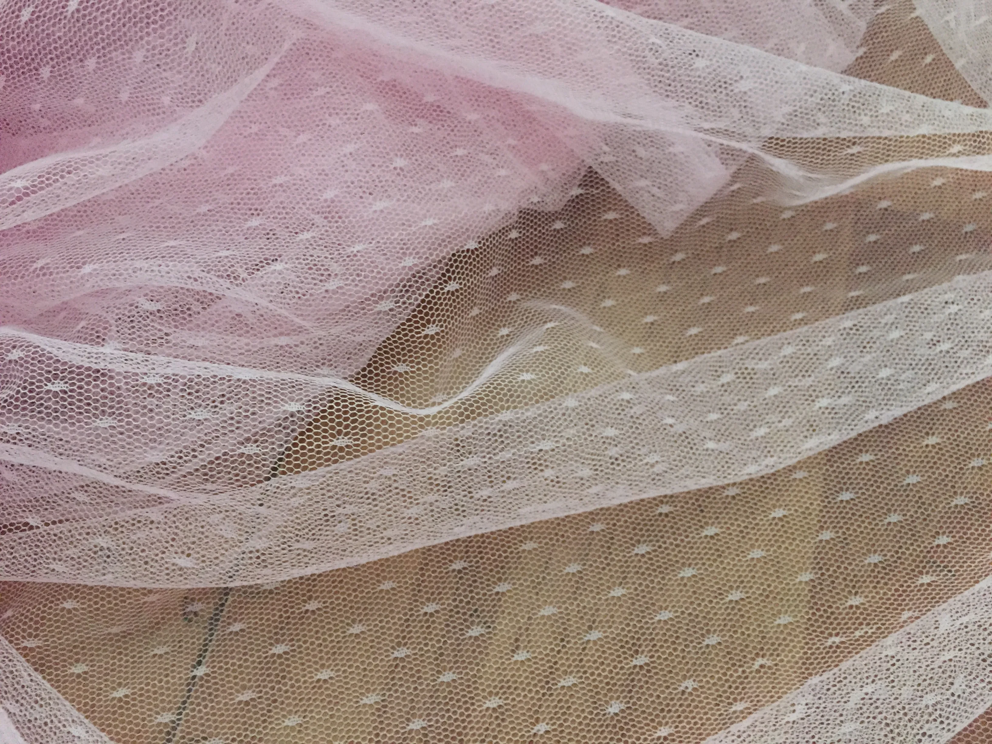 Шалфей зеленая розовая красная винная сетчатая ткань в горошек ширина 160 см