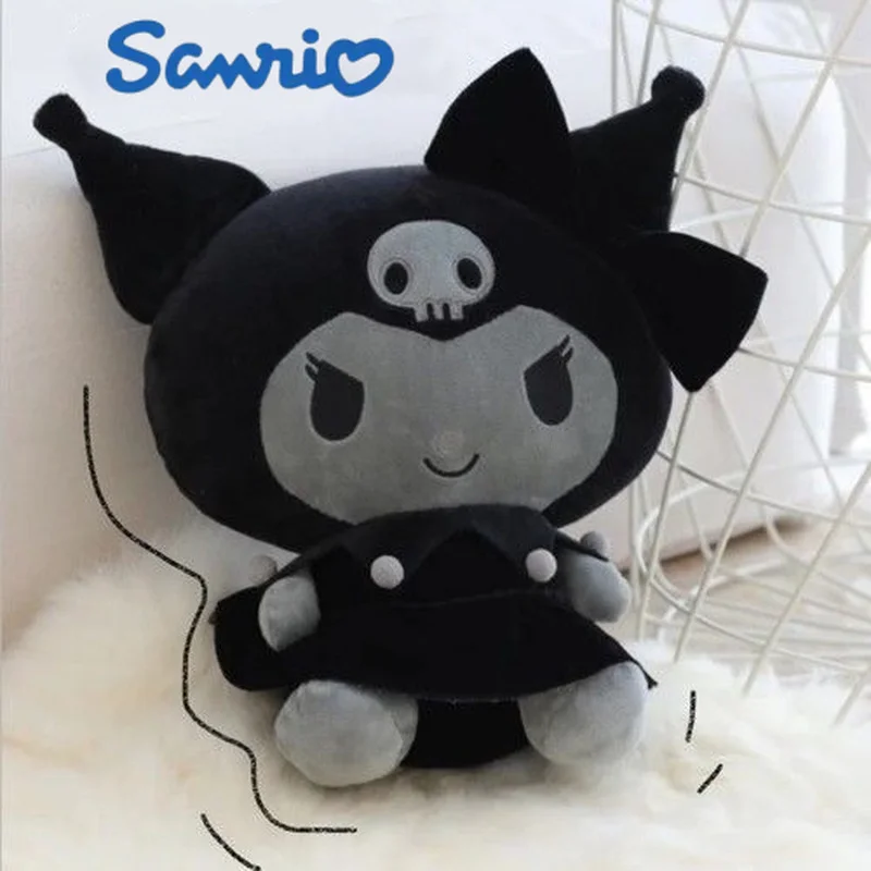 

New Sanrio Kawayi Kuromi Little Devil Black 30cm Plush Toy Doll Soft Cartoon Animation Pillow Cushion Room Decoration Kids Gift