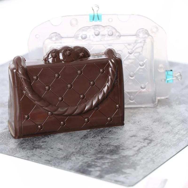 

Big Size 3D DIY Handmade Cake lady bag Chocolate mold Plastic Polycarbonate Bag Cake Decorating Tools With Magnet