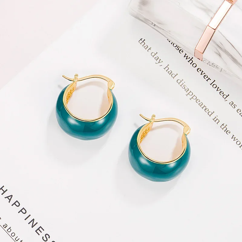 Модные новые стильные серьги с пряжкой для ушей во французском стиле женские