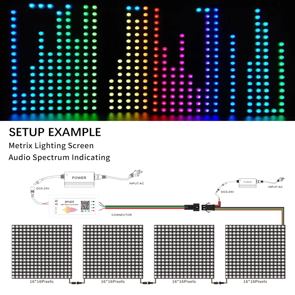 Фото WS2812 2811 Контроллер светодиодных пикселей COB SK6812 SP105E SP107E SP108E SP110E Bluetooth/WIFI/Music Tuya Smart APP 12 В 24 В №3
