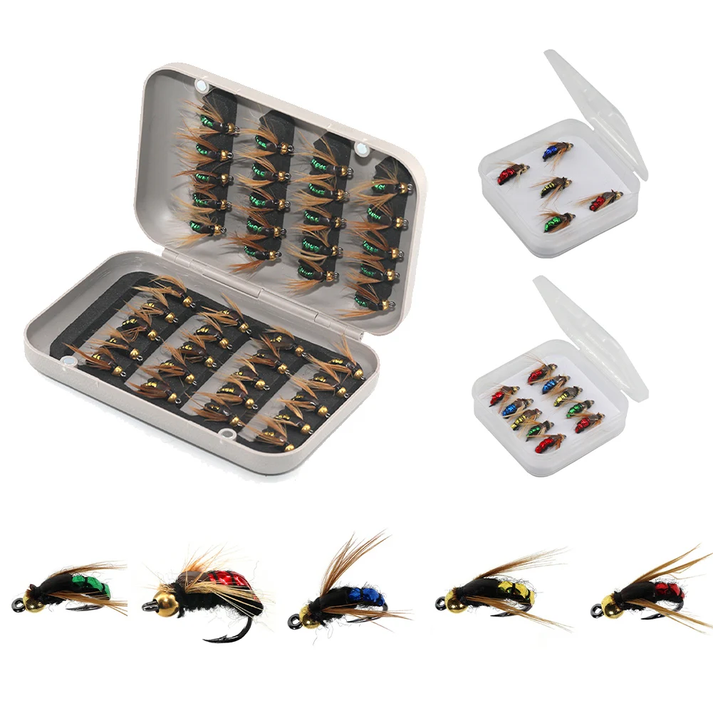 

5/10/40pcs Fly Hooks Flies Insect Lures Bait Fly Fishing Decoy Baits 14# Fish Hook Fishing Tackle Accessories
