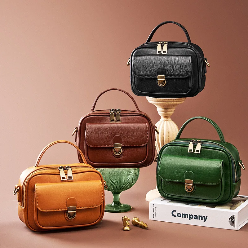 Women's Bag for Women Fashion Designer Luxury Bag Handbags Women Advanced Sense Shopping Ladies Vintage Cowhide Shoulder Bag New