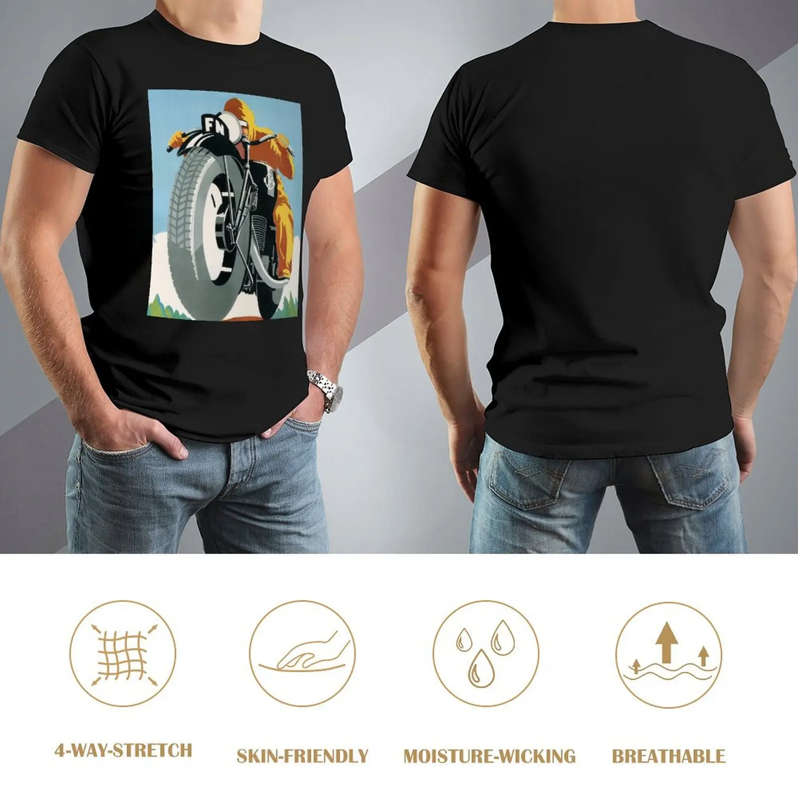 Футболка в стиле ретро ар-деко с 1934 года футболка аниме быстросохнущая мужская