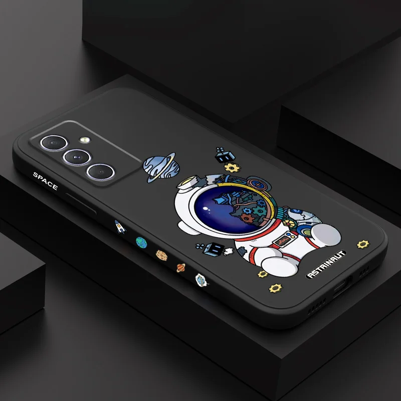 Чехол с рисунком астронавта для Samsung A16 A06 A54 A34 A24 A14 A04E A73 A53 A33 A23 A03 A72 A52 A52S A32 A22 A15 A25 A35