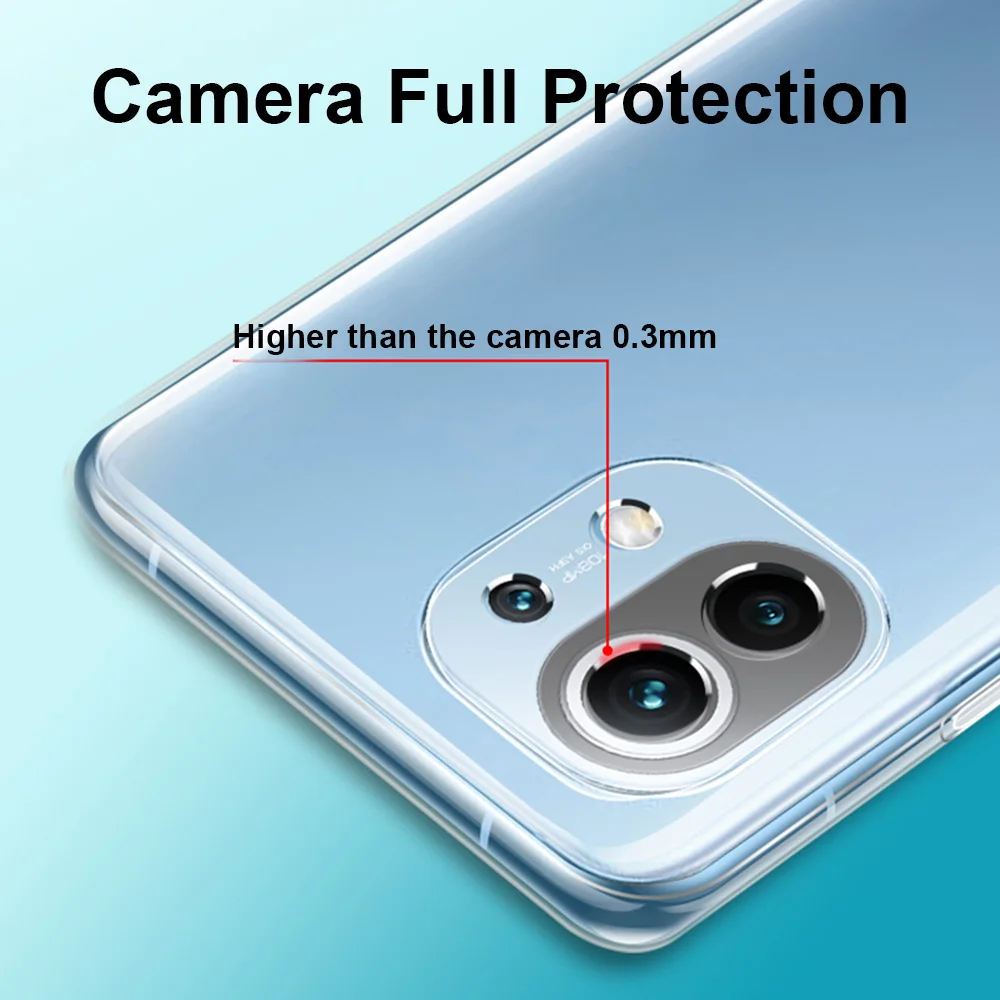 Transparent Phone Case for Xiaomi Mi 11 11T 11X Pro Ultra Lite NE Soft TPU Clear Mobile Back Cover Mi11 11i 11Lite T i Funda Bag