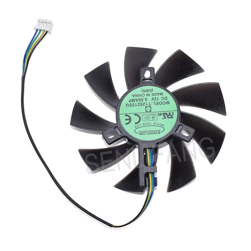 Брендовый новый вентилятор T129215SU DC12V 0.50A 4 линии для XFX RX 570 470D GPU Cooler Видеокарта для Sapphire Radeon ITX Графика.