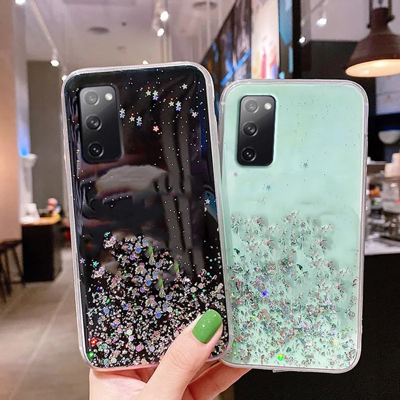 Прозрачный блестящий Мягкий чехол из ТПУ для HUAWEI P40 Lite E P20 P30 Pro New Mate 20 30 Y5P Y7P Y5 Y6 Y7 Y9