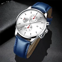 fashion mens leather sports watches luxury men calendar luminous casual quartz watch business luminous male clock reloj hombre