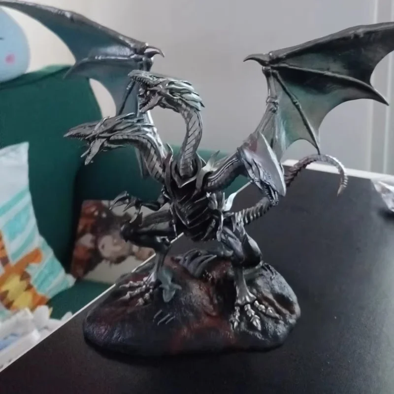 25 см Yu-Gi-Oh Blue-Eyes фигурки белого дракона со светом статуя из ПВХ модель