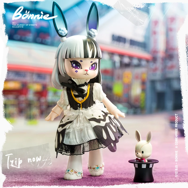 S Kawaii Rabbit Action Model 1/12 Bjd Doll Girls Kid's Toys Surprise Birthday Gifts