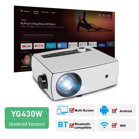 AAO YG430 Full HD Разрешение С Матрицей 1080P Мини и Портативный Проектор поддерживает  Dolby AC3 5ГГЦ WiFi 3D Домашний Кинотеатр