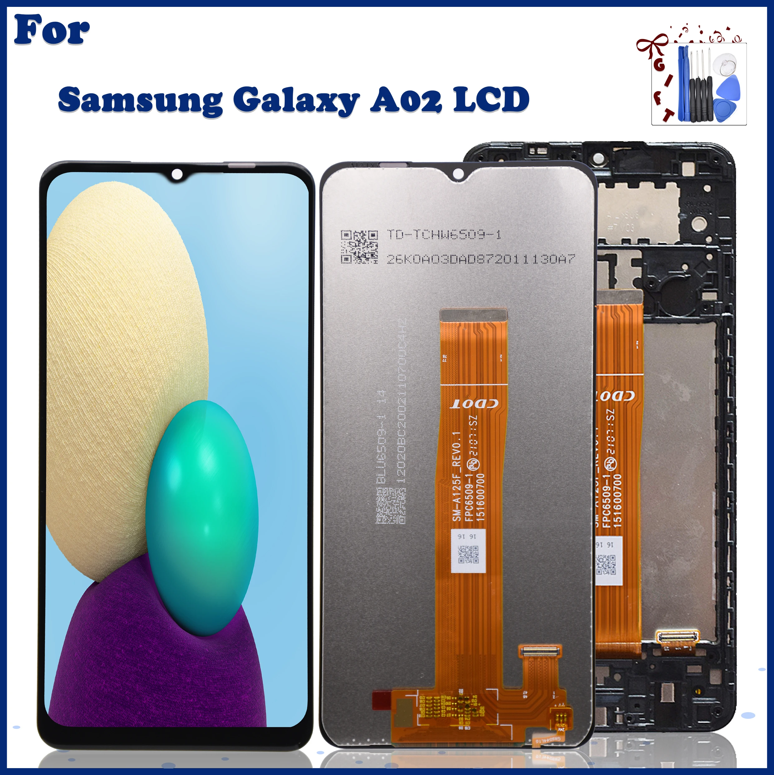 

Original 6.5"For Samsung Galaxy A02 SM-A022 A022m LCD Display Touch Screen Digitizer Assembly For SM-A022F/DS SM-A022G/DS+Frame