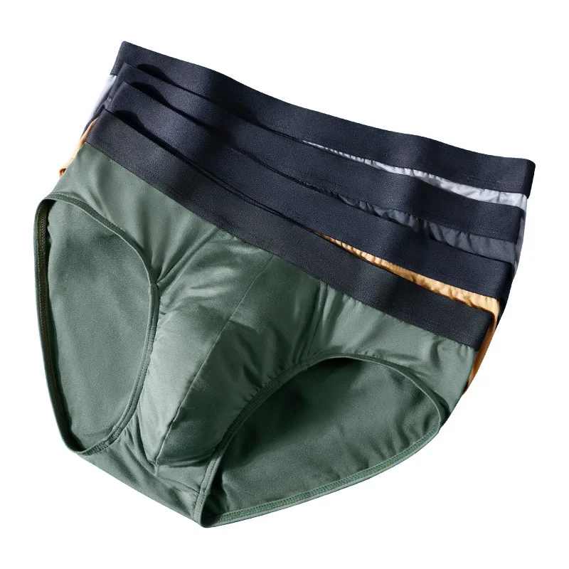 60 Thread Lanjing Modal Men's Briefs Middle Waist Antibacterial Breathable Men's Underwear High-quality Fabric 3Pcs/Lot