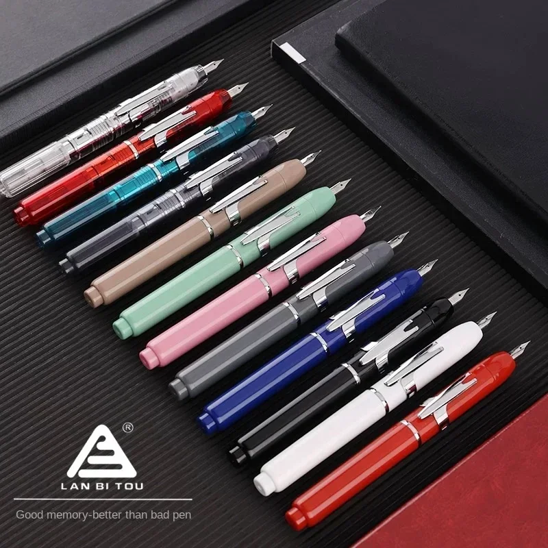 Lanbitou 3088 Пресс-перьевая ручка EF F Металлическая для письма Выдвижная чернильная