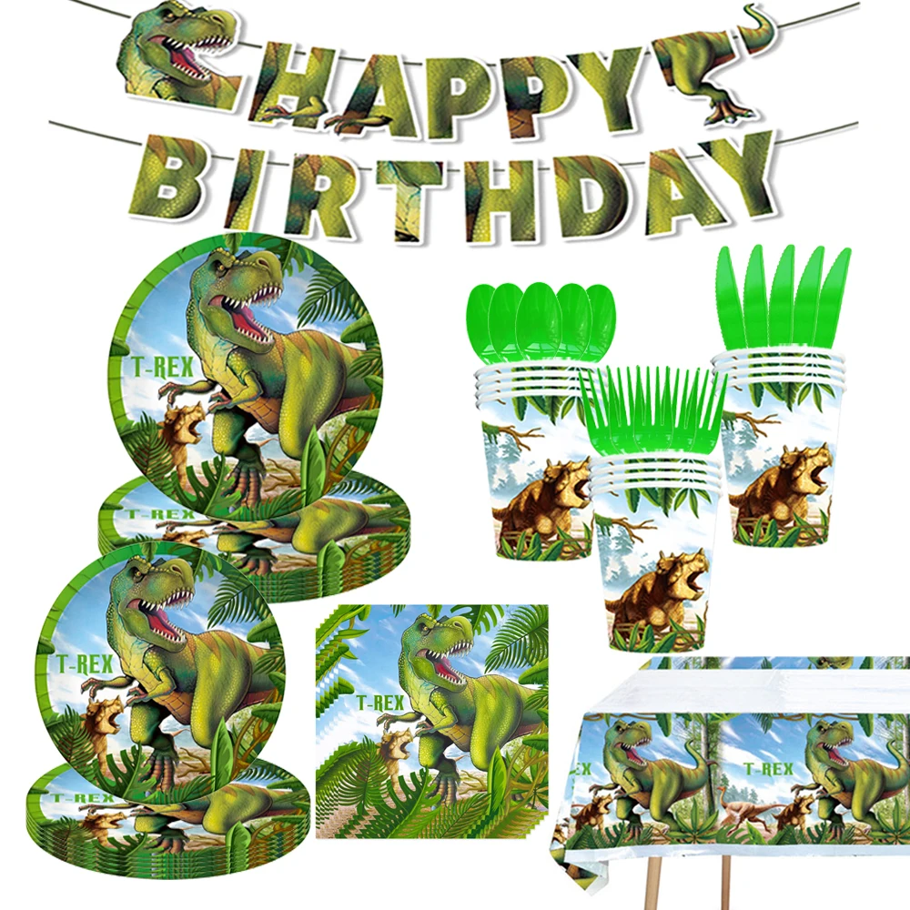 Популярный Тираннозавр Рекс день рождения украшение мультяшное фото